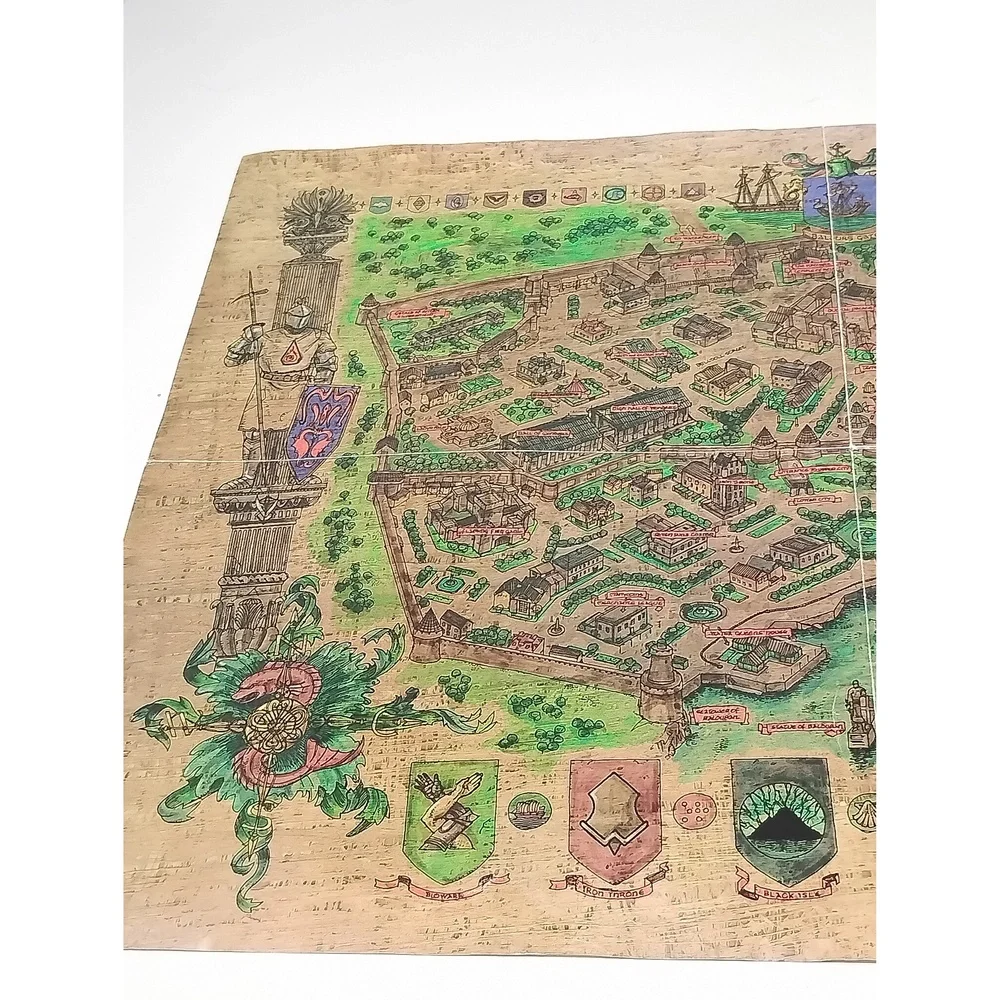 Vintage Baldur's Gate 1998 PC Game Map MC-INS-625-0 Sword Coast Map Poster 1998